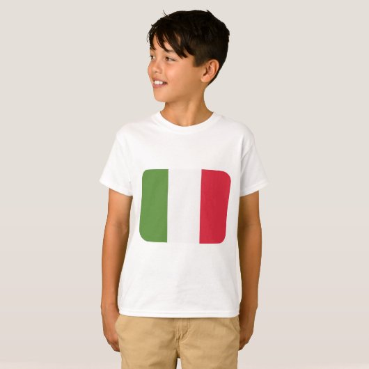Italiaanse vlag - emoji Twitter T-shirt (Voorkant volledig)