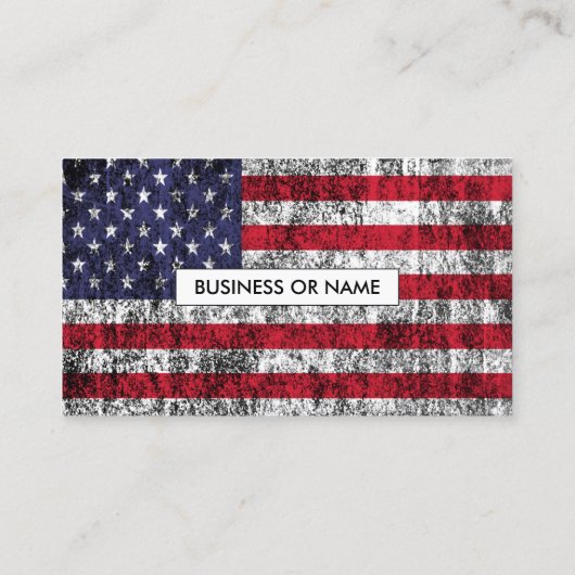 italiaanse vlag EN amerikaanse vlag Visitekaartje (Achterkant)