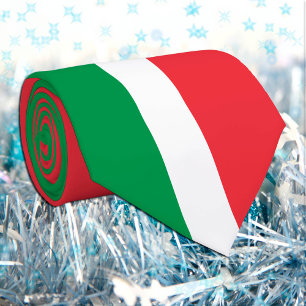 Italiaanse vlag en bedrijf Italië, reizen/sport Stropdas
