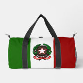 Italiaanse vlag en embleem plunjezak (Voorkant)