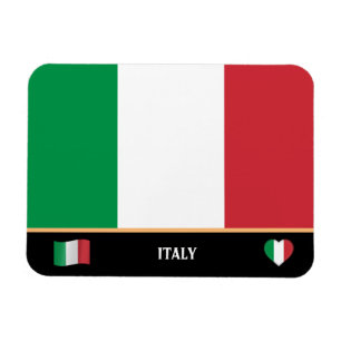 Italiaanse vlag en Italiaans land reizen/Italië Magneet