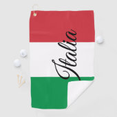 Italiaanse vlag en Italiaanse golfvakantie/sport I Golfhanddoek (Insitu)
