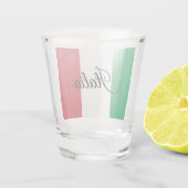 Italiaanse vlag en Italiaanse patriot/sportsupport Shot Glas (Achterkant)