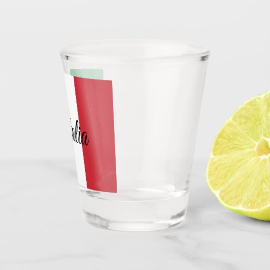 Italiaanse vlag en Italiaanse patriot/sportsupport Shot Glas (Rechts)