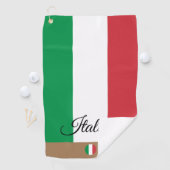 Italiaanse vlag en Italië, monogrammen Golf/sport Golfhanddoek (Insitu)