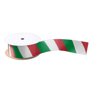 Italiaanse vlag en Italië reizen, vakantie- en sp Satijnen Lint