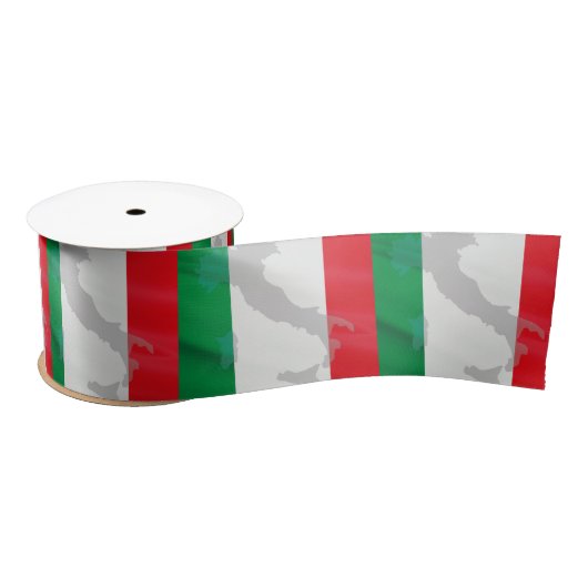 Italiaanse vlag en Italië Satijnen Lint (Spoel)
