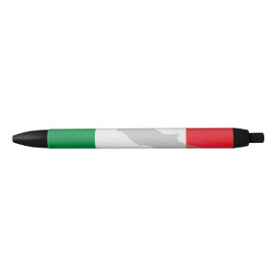 Italiaanse vlag en Italië Zwarte Inkt Pen