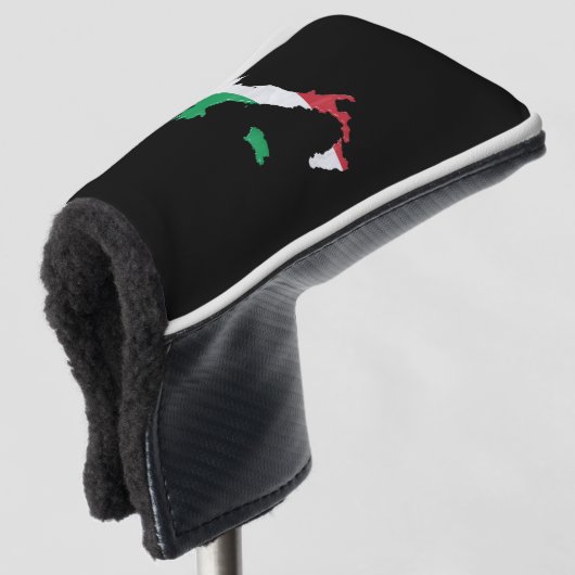 Italiaanse vlag en kaart golfheadcover (3/4 voorkant)