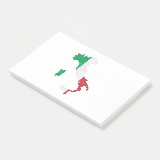 Italiaanse vlag en kaart post-it® notes (Schuin)