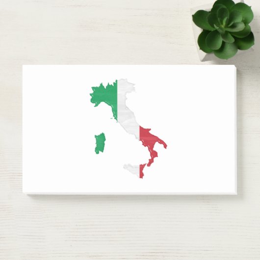 Italiaanse vlag en kaart post-it® notes (Kantoor)