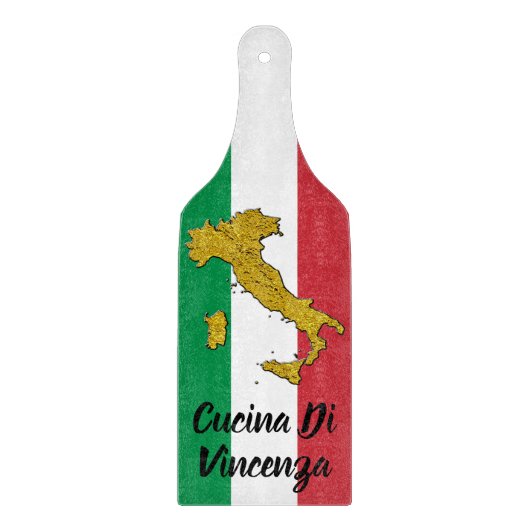 Italiaanse vlag en kaart snijplank (Voorkant)