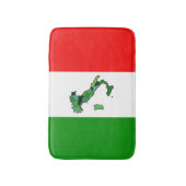 Italiaanse vlag en kaart van Italië Badmat (Voorkant Verticaal)