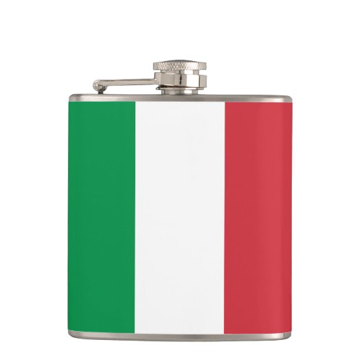 Italiaanse vlag en reizen Italië/sportfans Heupfles (Voorkant)