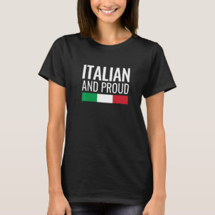 Italiaanse vlag en rode Italiaanse vlag T-shirt