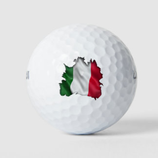 Italiaanse vlag eronder golfballen