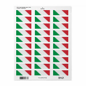 Italiaanse vlag etiket (Full Sheet)