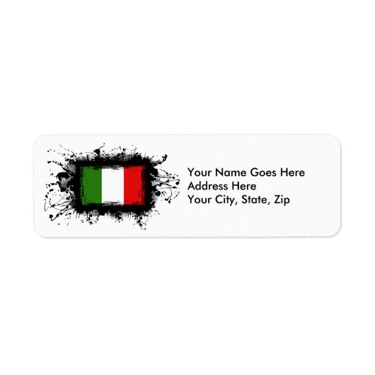 Italiaanse vlag etiket (Voorkant)