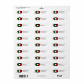 Italiaanse vlag etiket (Full Sheet)