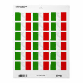 Italiaanse vlag etiket (Full Sheet)