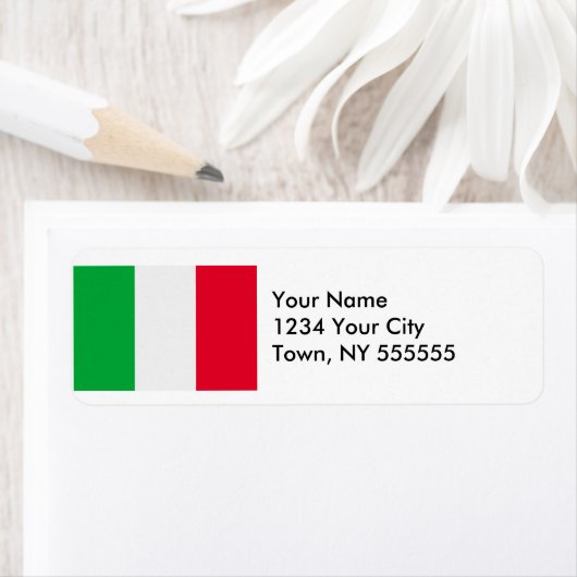 Italiaanse vlag etiket (Insitu)