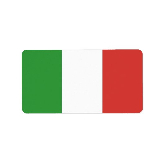 Italiaanse vlag etiket (Voorkant)