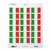 Italiaanse vlag etiket (Full Sheet)