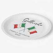 Italiaanse Vlag Familie Reünie  Papieren Bordje (Gekanteld)