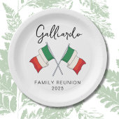 Italiaanse Vlag Familie Reünie  Papieren Bordje
