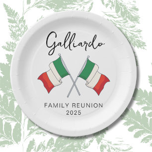 Italiaanse Vlag Familie Reünie  Papieren Bordje
