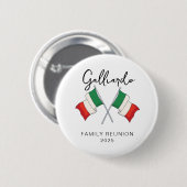 Italiaanse Vlag Familie Reünie  Ronde Button 5,7 Cm (Voorkant /achterkant)