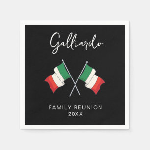 Italiaanse Vlag Familie Reünie  Servet