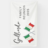 Italiaanse Vlag Familie Reünie Spandoek (Verticaal)