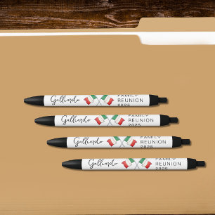 Italiaanse Vlag Familie Reünie Zwarte Inkt Pen