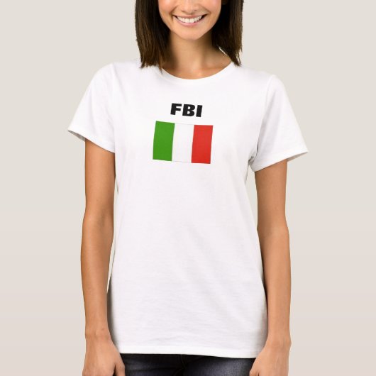 ITALIAANSE VLAG, FBI T-SHIRT (Voorkant)
