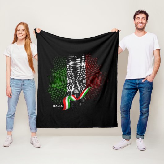 Italiaanse vlag fleece deken (In situ)