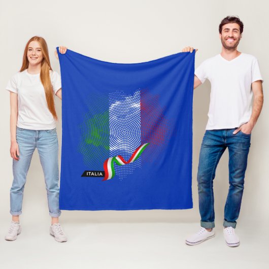 Italiaanse vlag fleece deken (In situ)