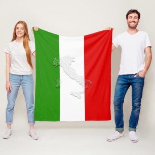 Italiaanse vlag fleece deken