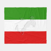 Italiaanse vlag fleece deken (Voorkant (Horizontaal))