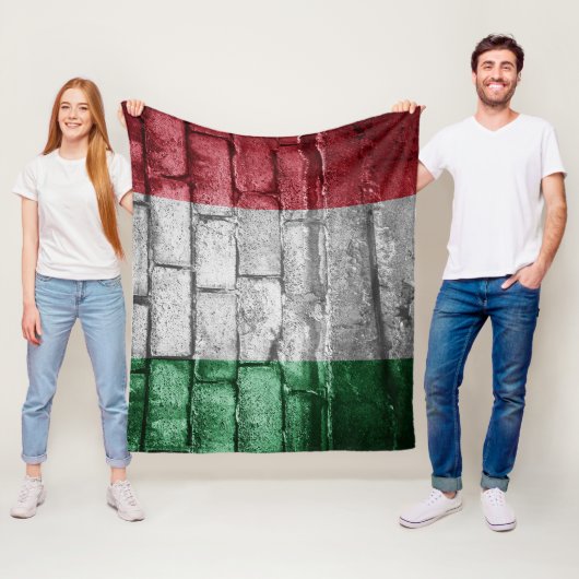 Italiaanse vlag fleece deken (In situ)