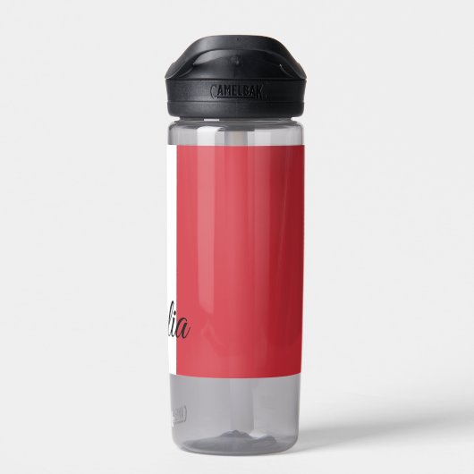 Italiaanse vlag, flesje patriottisch waterfles (Achterkant)