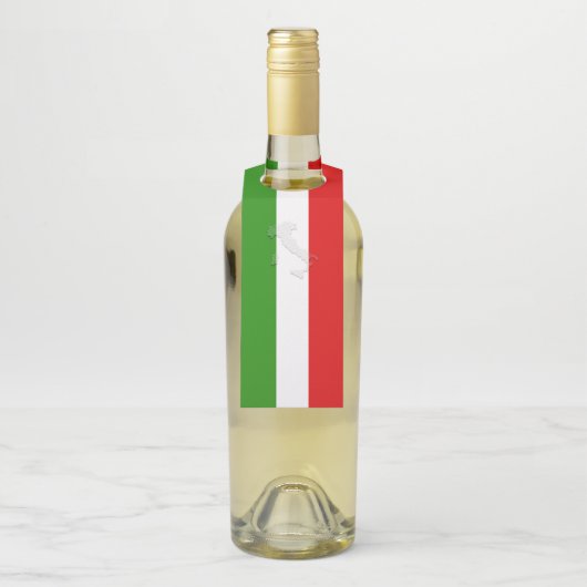 Italiaanse vlag flessenhanger (Op fles)
