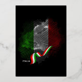 Italiaanse vlag folie uitnodiging (Voorkant)