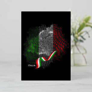 Italiaanse vlag folie uitnodiging