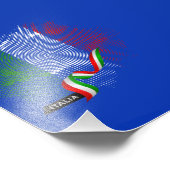 Italiaanse vlag foto afdruk (Hoek)