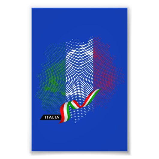 Italiaanse vlag foto afdruk (Voorkant)