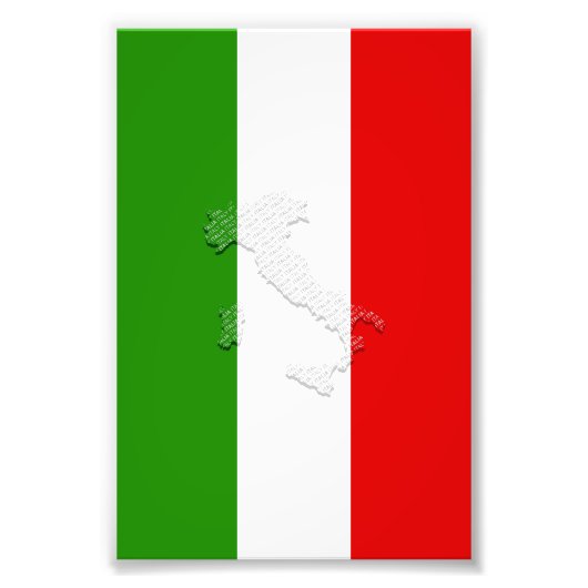 Italiaanse vlag foto afdruk (Voorkant)