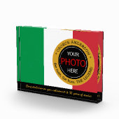 Italiaanse vlag Foto Block & Italy / name badge (Rechts)