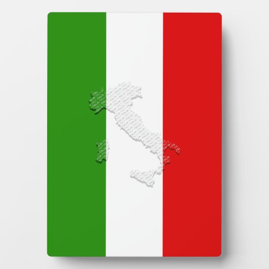 Italiaanse vlag fotoplaat (voorkant)