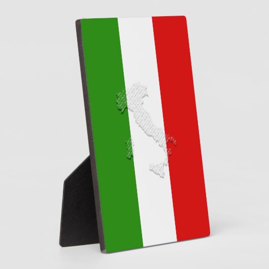 Italiaanse vlag fotoplaat (Zijkant)